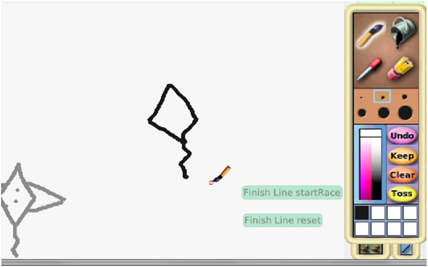 arbacit's blog Balapan Layanglayang menggunakan Etoys