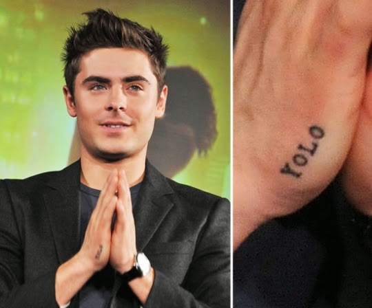 efron zac yolo tattoo tattoos celebrity hand meaning his right cringeworthy deserve facepalm people peter zach celebrities facts know inked