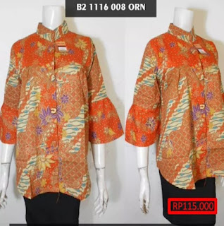 Model Baju Batik Kerja Untuk Wanita Gemuk