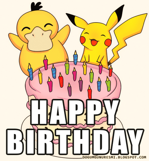 Happy Birthday Pokemon Pikachu ~ Dogum Günü Resimleri