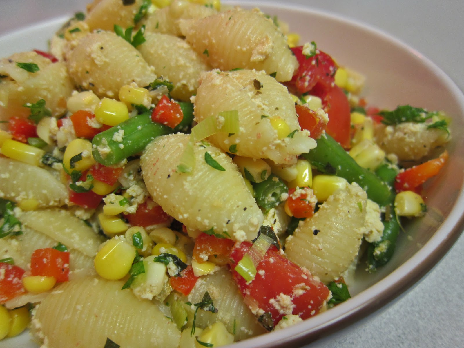 The Vegan Chronicle Pasta with Corn, Beans, and Tomatoes