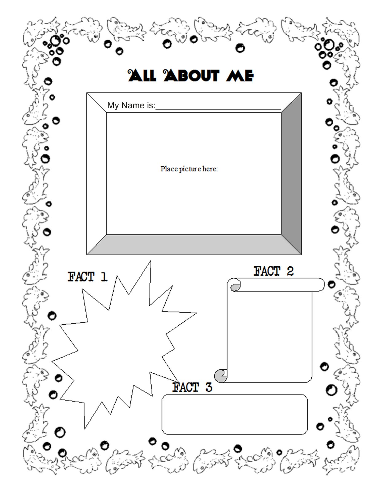 The Marisa Collection: All About Me Printable