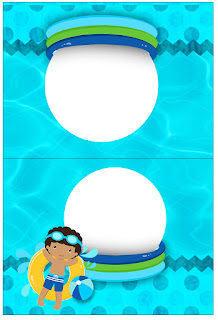 Fiesta en la Piscina, Niño Moreno: Etiquetas para Candy Bar para Imprimir Gratis. Etiquetas de Fiesta en la Piscina, Niño Moreno para imprimir gratis.