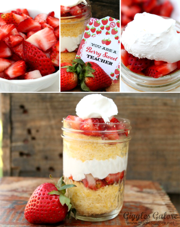Strawberry Shortcake in a Jar Recipe Party Ideas Party Printables Blog