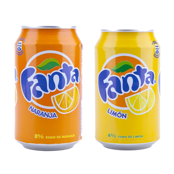 Evolución de logotipos: fanta y coca-cola.