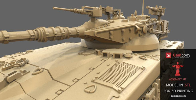 Merkava 2 Tank 1:24 Scale Size 3D Print Model | Nixon's 3D Models