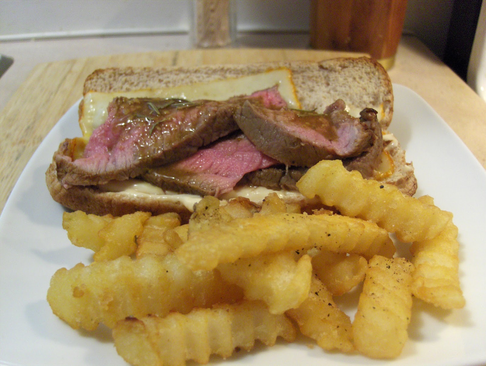 Diab2Cook Steak and Cheese Hoagies w/ Baked Crinkle Fries