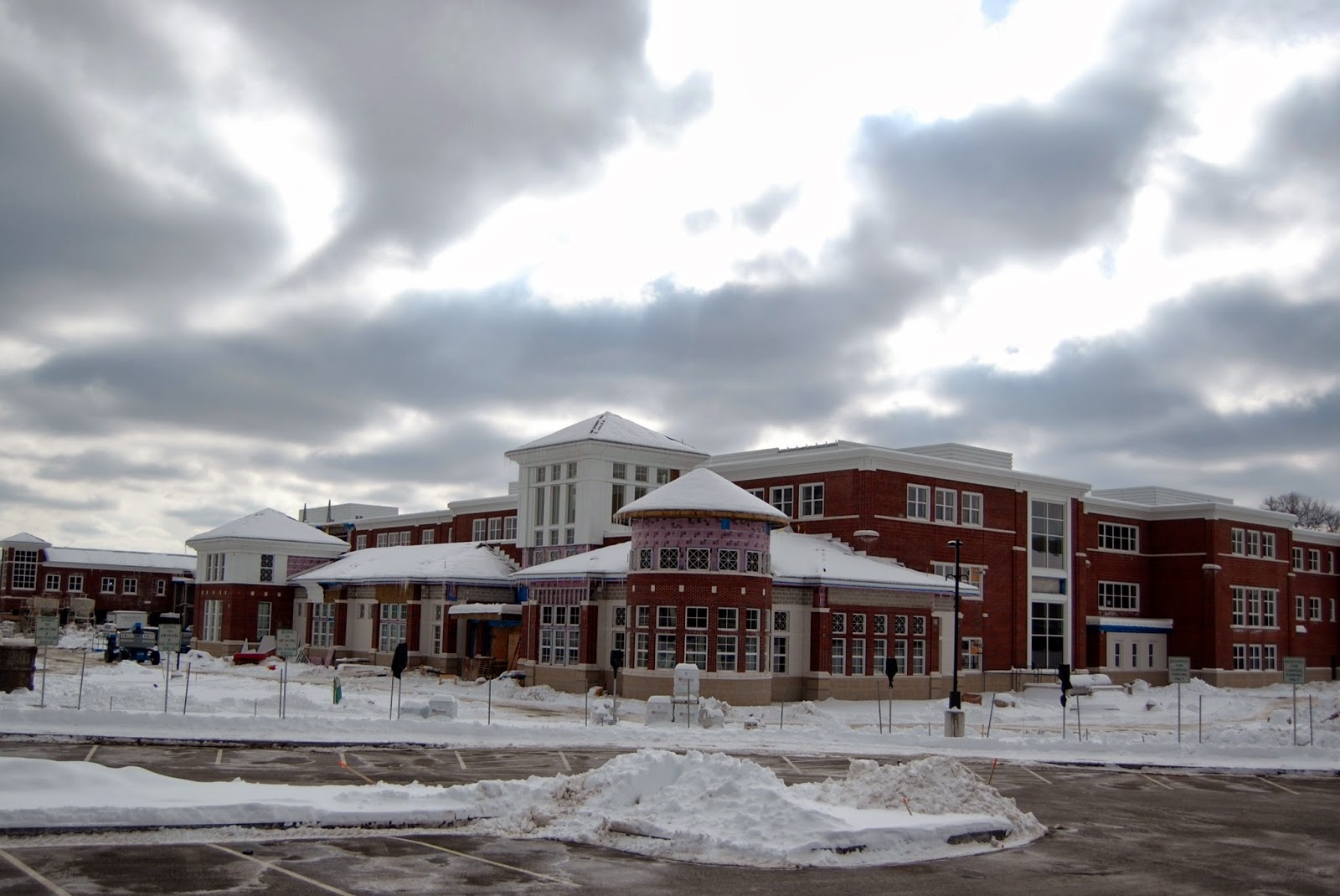 FHS under construction in he snow in 2012 FHS under construction in he snow in 2012