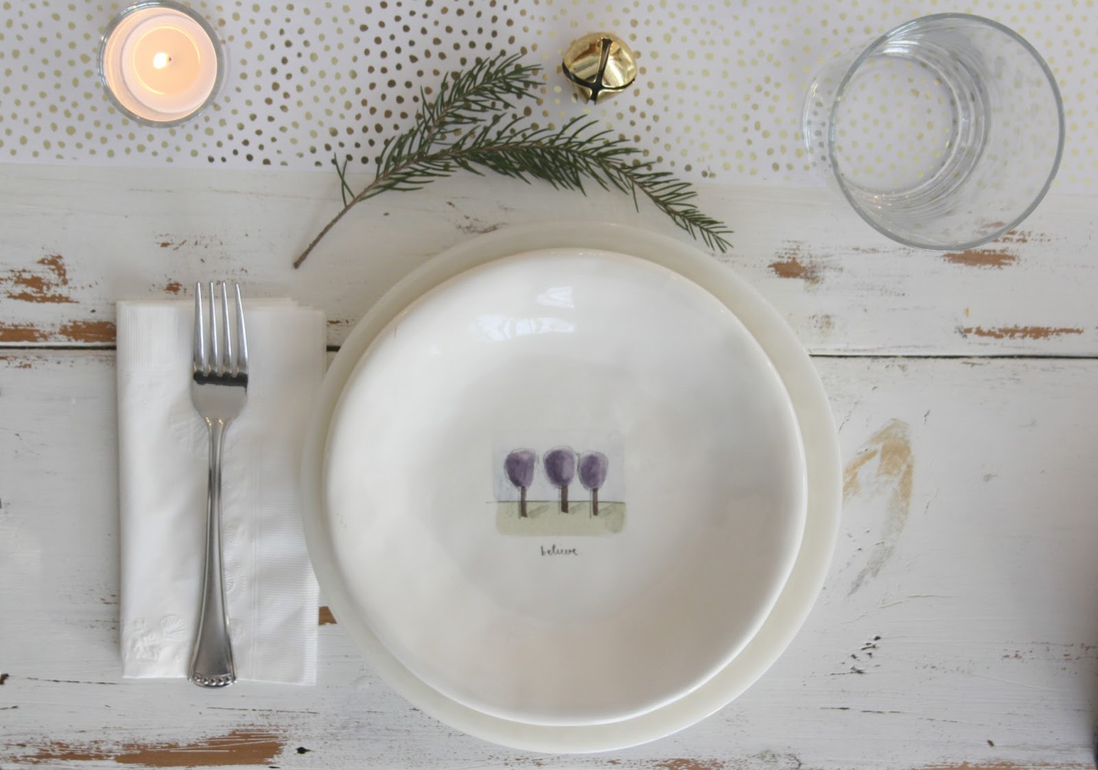 image result for hello lovely christmas holiday farmhouse tablescape gold white green