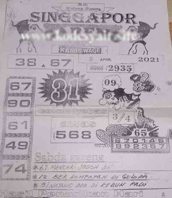 Syair Sgp 8 April 2021 Prediksi Sgp Hari Ini Ubertoto