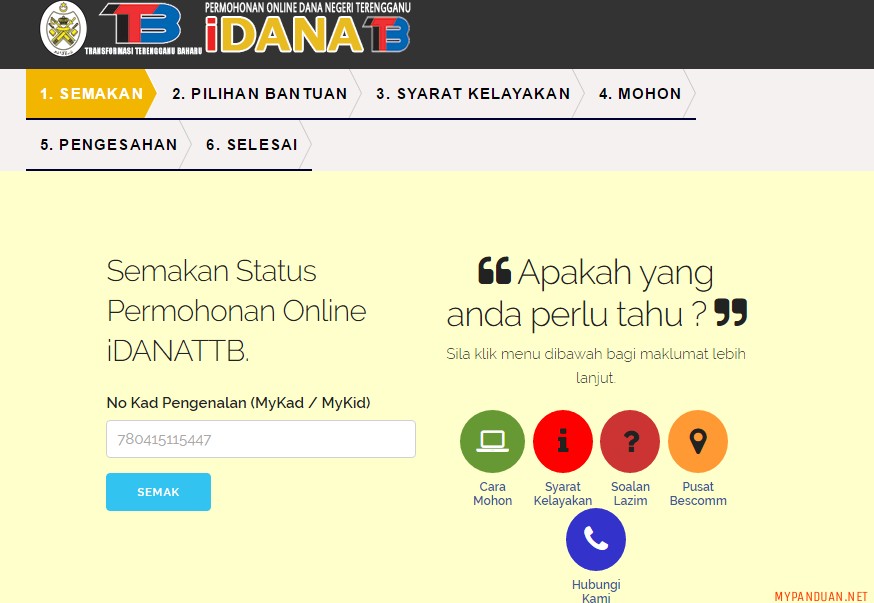 Permohonan Dana Raya Aidilfitri Terengganu 2018 Online
