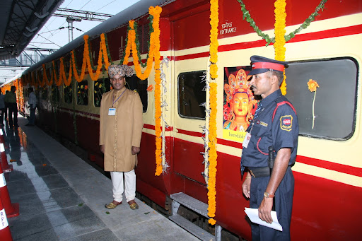 Buddhist Pilgrim Train Mahaparinirvan Express Parked at the Station