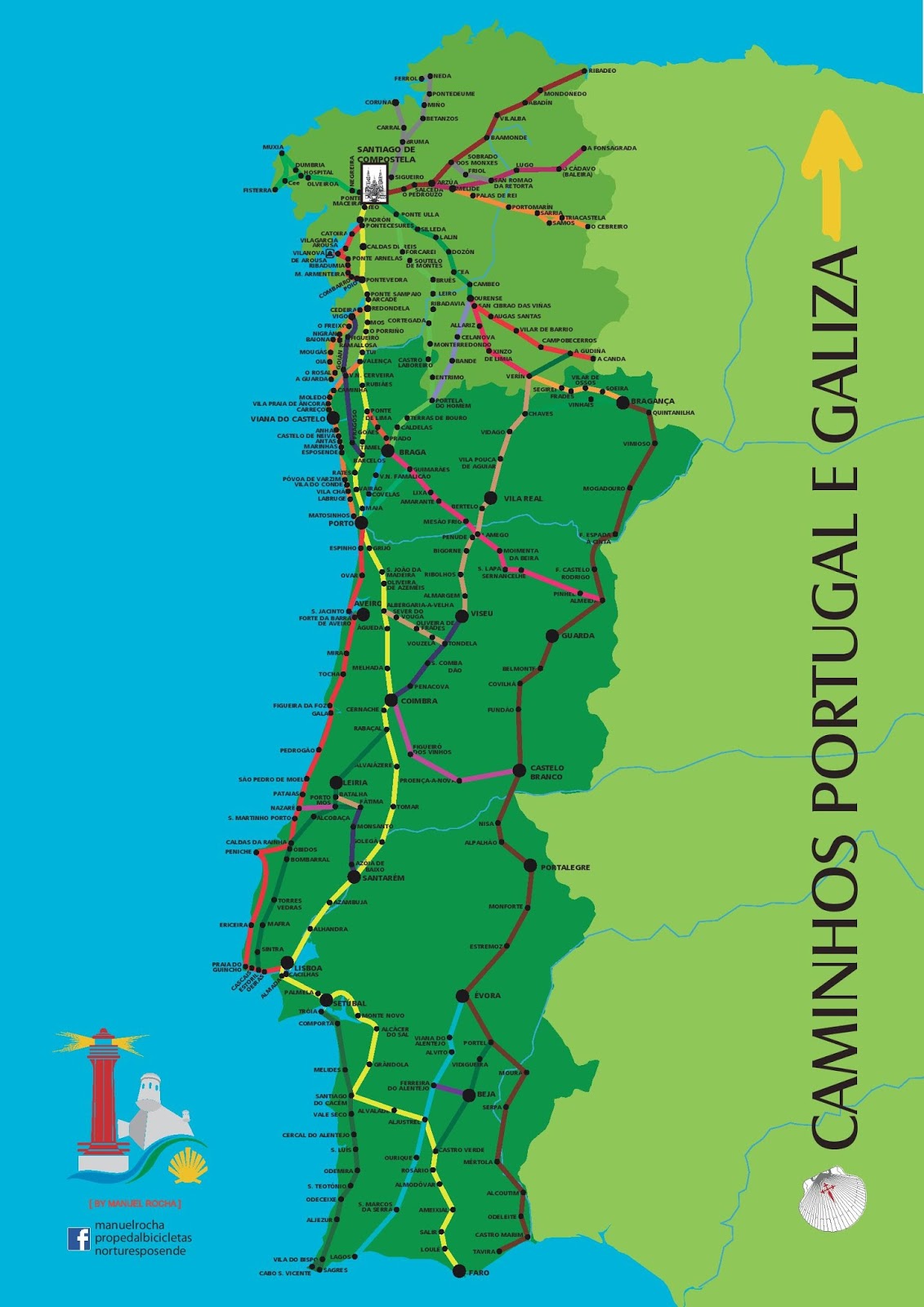 Way Of Saint James - Caminho de Santiago - Camino de Santiago: Mapa do ...