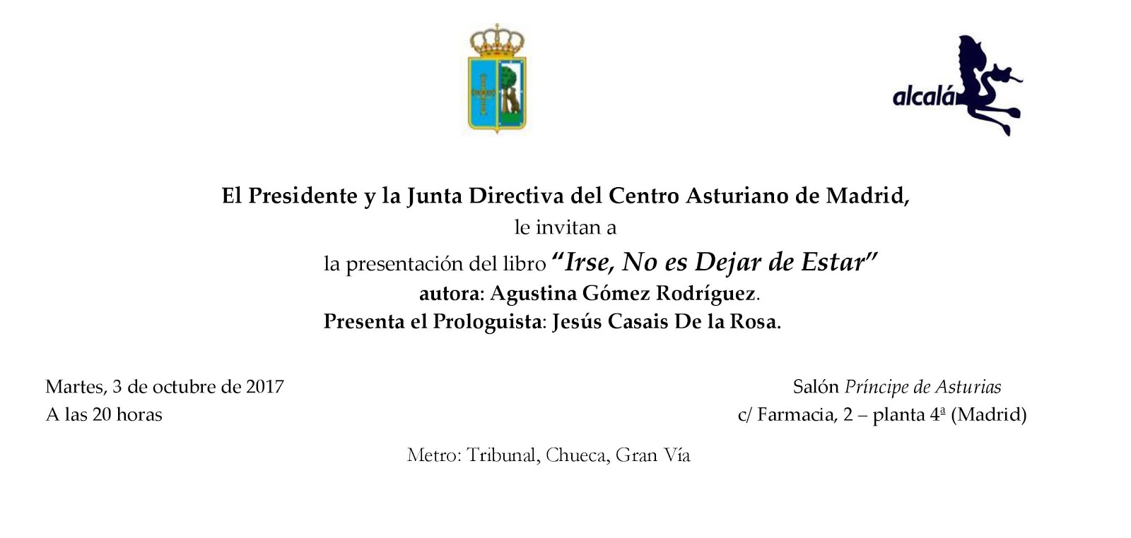 Presentación en Centro Asturiano, Madrid