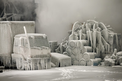 Weather, Ice, Blaze, Chicago, China, Fire, Firefighters, Freezing, Condition, Warehouse, Illinois, Temperature, Truck, Asia, News, Winter, Ice,