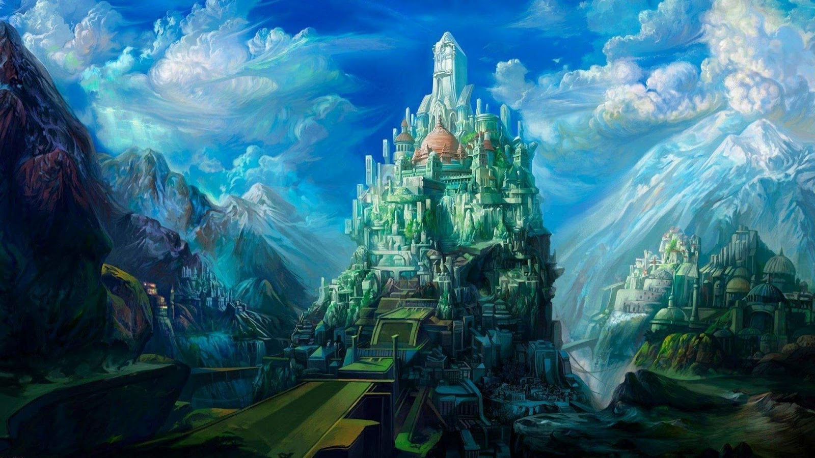 3D Fantasy Castles Wallpaper