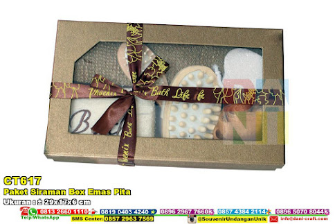 Paket Siraman Box Emas Pita