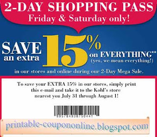 Free Printable Kohls Coupons Free Printable Kohls Coupons