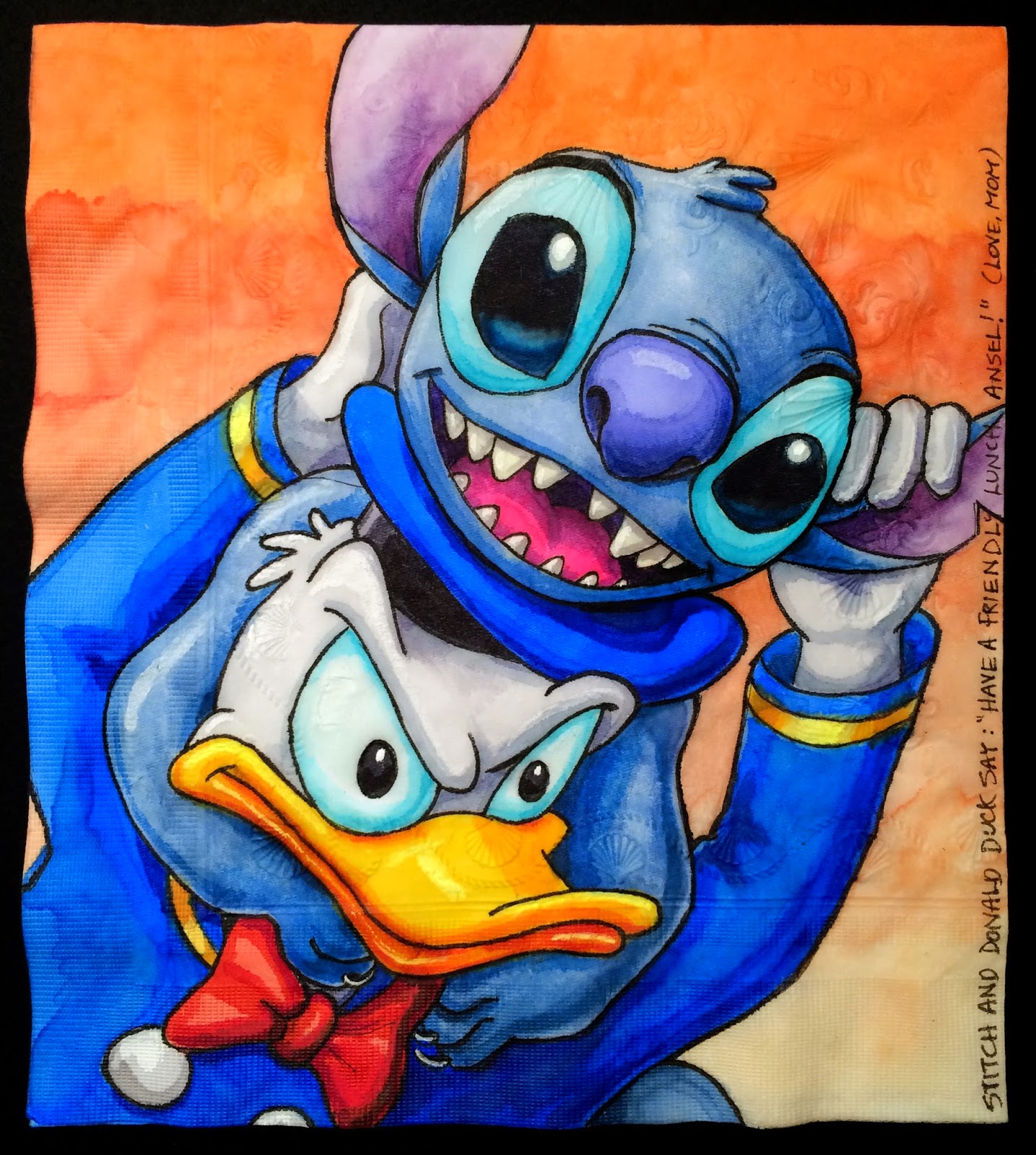 Daily Napkins Stitch and Donald on Disney Infinity