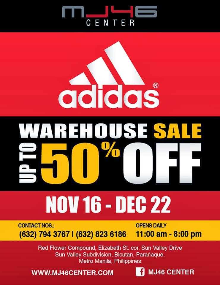 Manila Shopper: Adidas Warehouse SALE at MJ46 Center: Nov 2013
