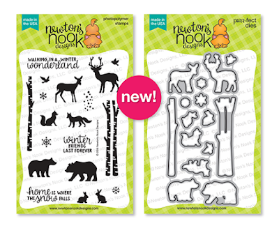  Winter Animals & Birch Trees | Serene Silhouettes stamp set by Newton's Nook Designs #newtonsnook