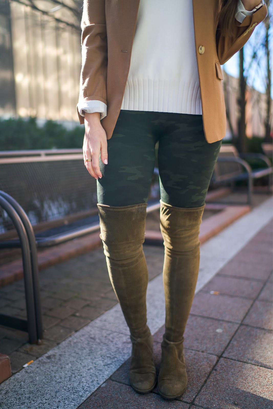 Camo Print Leggings by popular New York style blogger Covering the Bases
