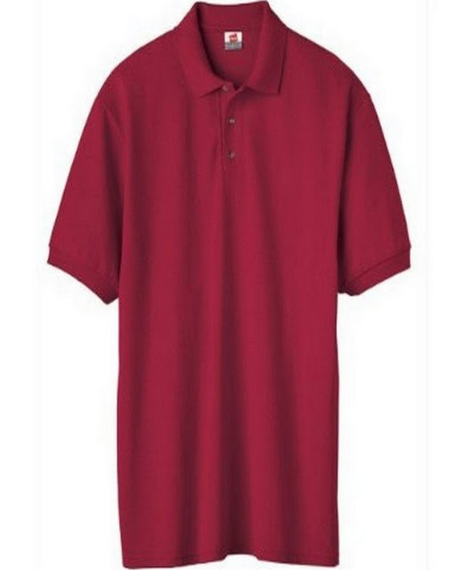 Hanes 055X Mens Comfortblend Pique Polo - Deep Red – XL