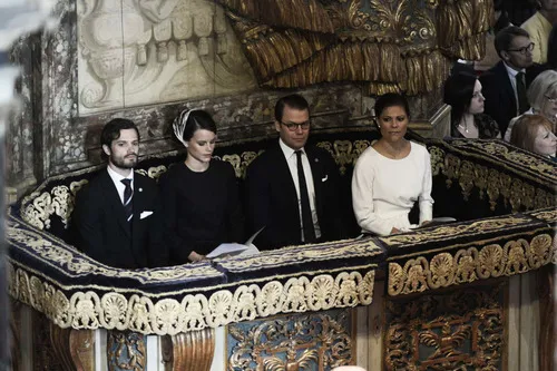 Swedish Royal Family attend church service at the Cathedral of Stockholm, Stockholm in accordance with the opening of the Swedish Parliament.