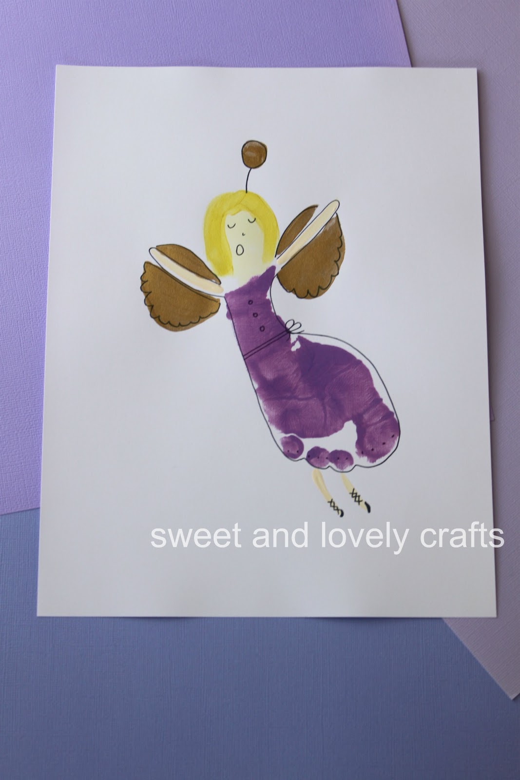 sweet and lovely crafts footprint angels