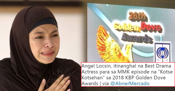 Angel Locsin Won The "Best Actress For Drama Program" In The 26th Golden Dove Awards Angel Locsin Won The "Best Actress For Drama Program" In The 26th Golden Dove Awards