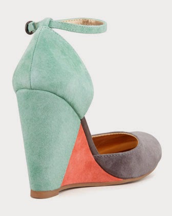 Da Daily Shoe: spring perfect colorblock suede wedges