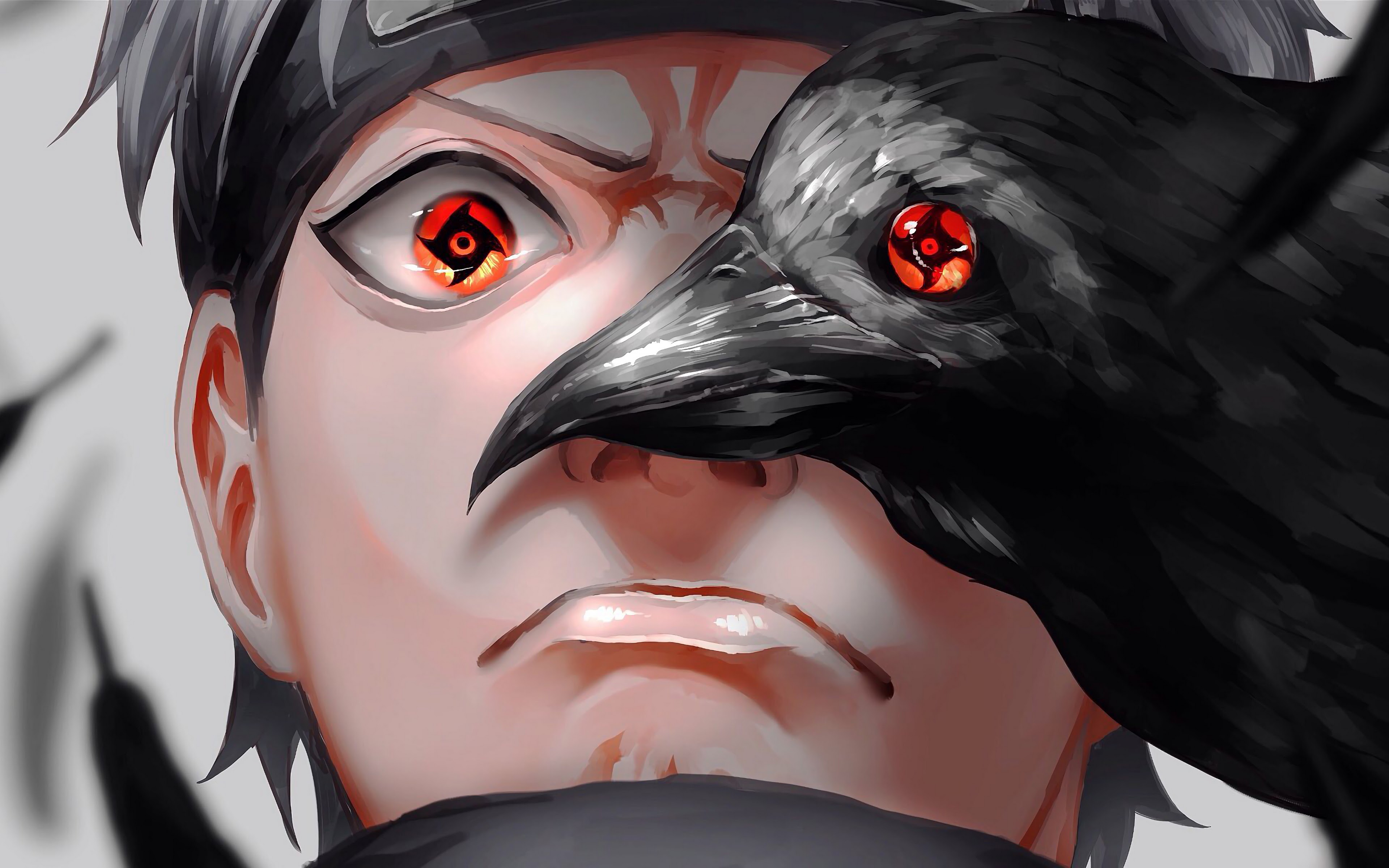 Shisui Uchiha Mangekyo Sharigan Crow 4k Wallpaper 43