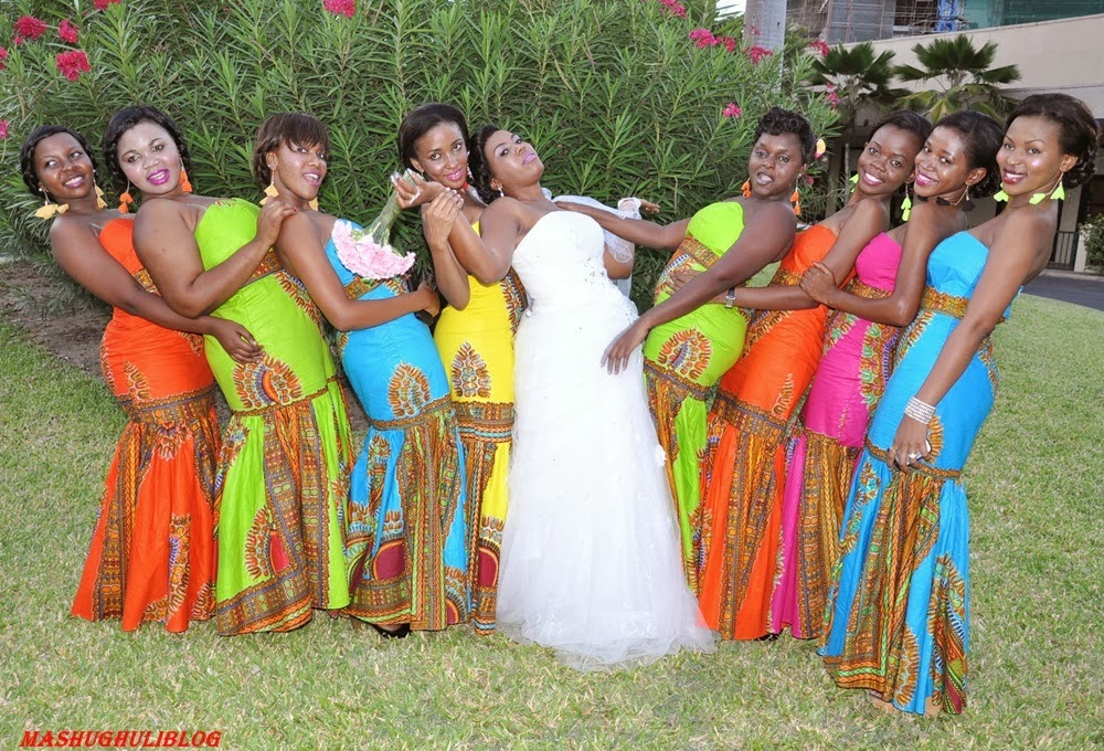 African Pearl Bridal African fabric Kitenge for Bridesmaids
