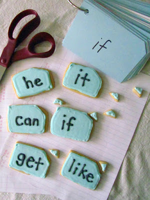 word card cookies