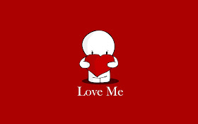 love me wallpaper, red wallpaper