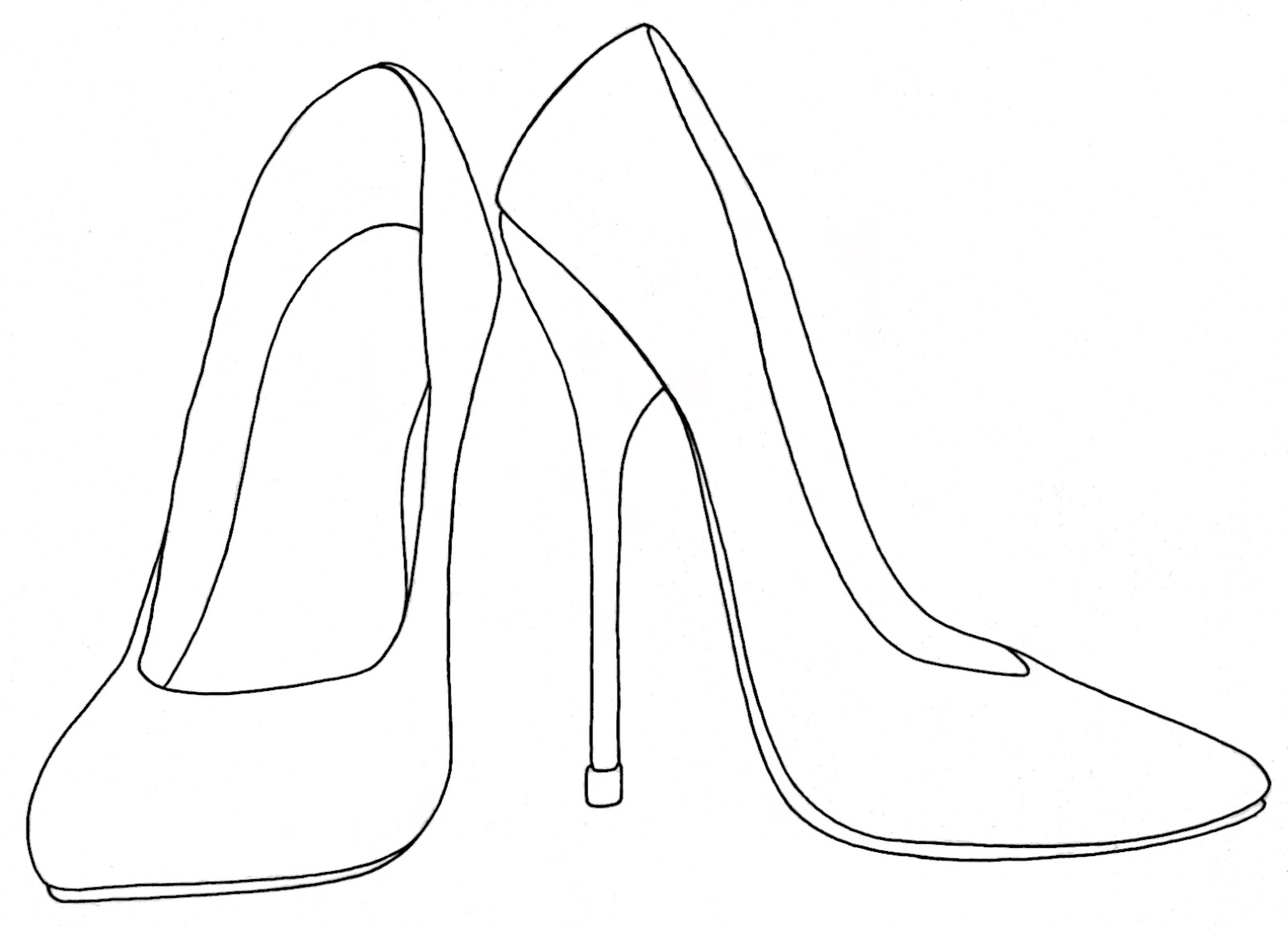 pairs of shoes coloring pages - photo #16