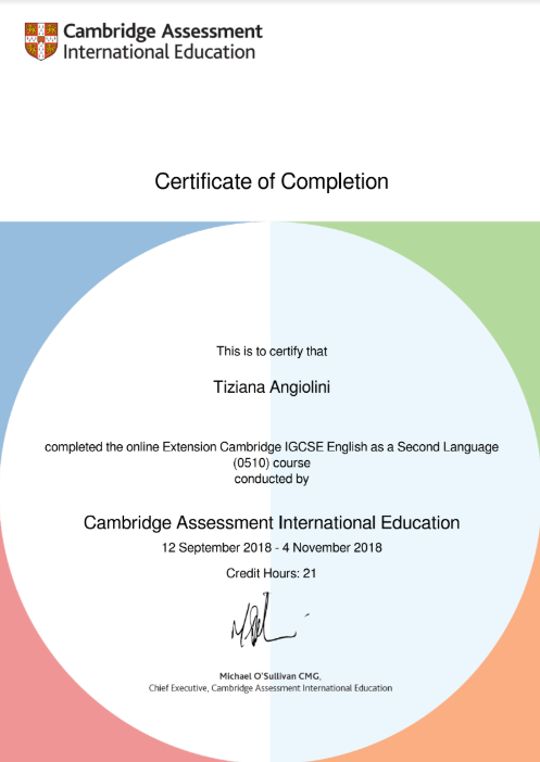 Course Extension Cambridge IGCSE English as a Second Language  - CAMBRIDGE ASSESSMENT INTERNATIONAL