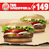 2 Burger King Whopper Jr. for Php149