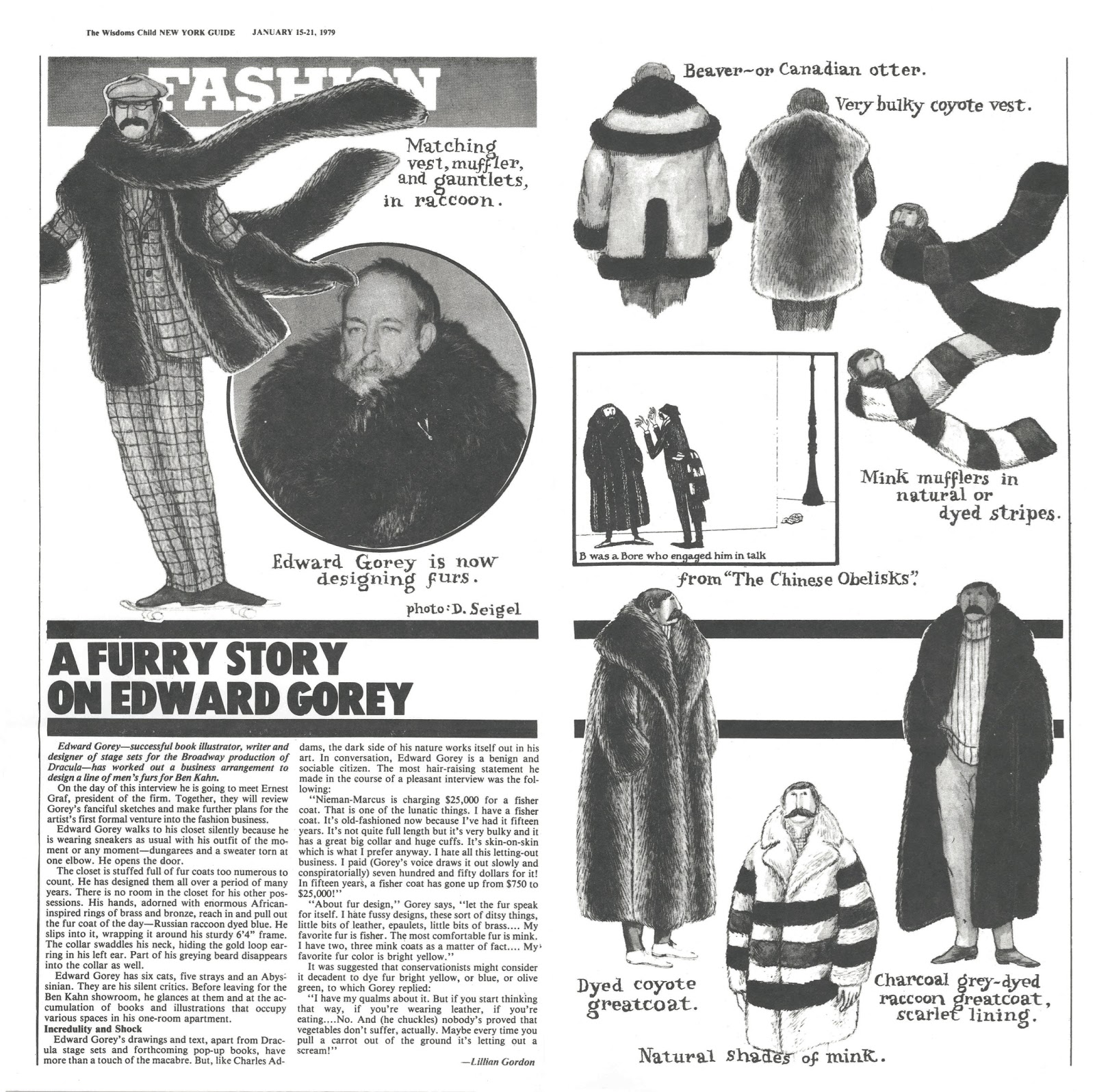 Goreyana: The Fur Designs of Edward Gorey, Part 2