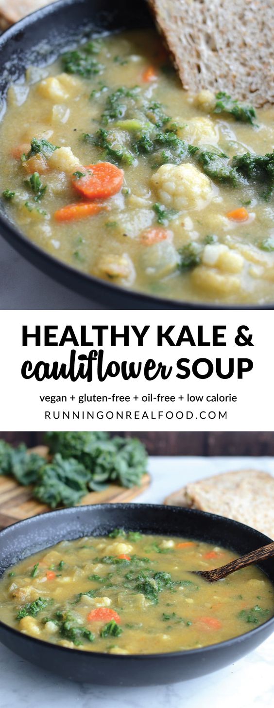 HEALTHY KALE AND CAULIFLOWER SOUP