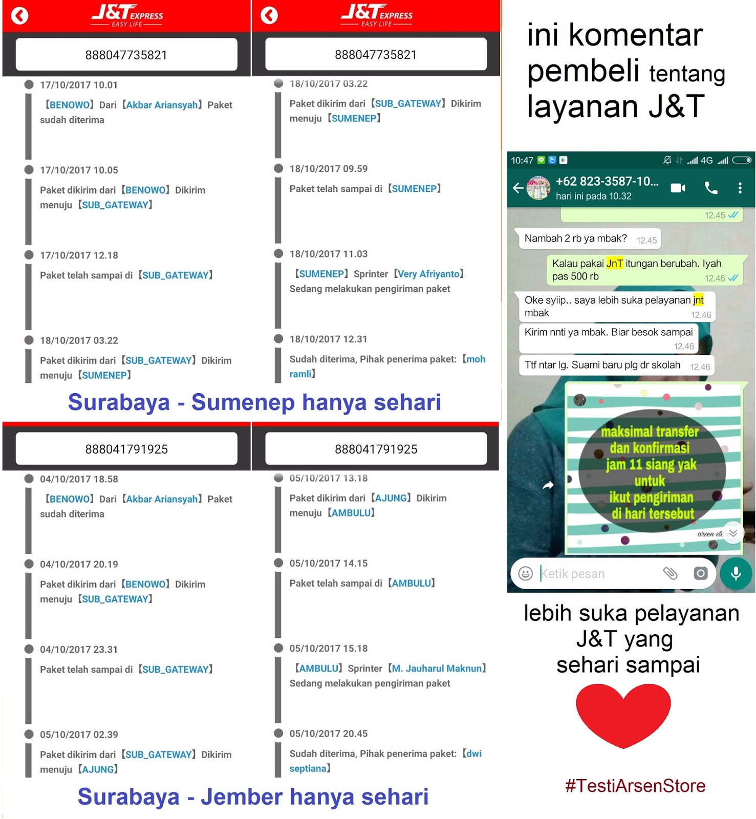 pengalaman jual beli online pakai j t