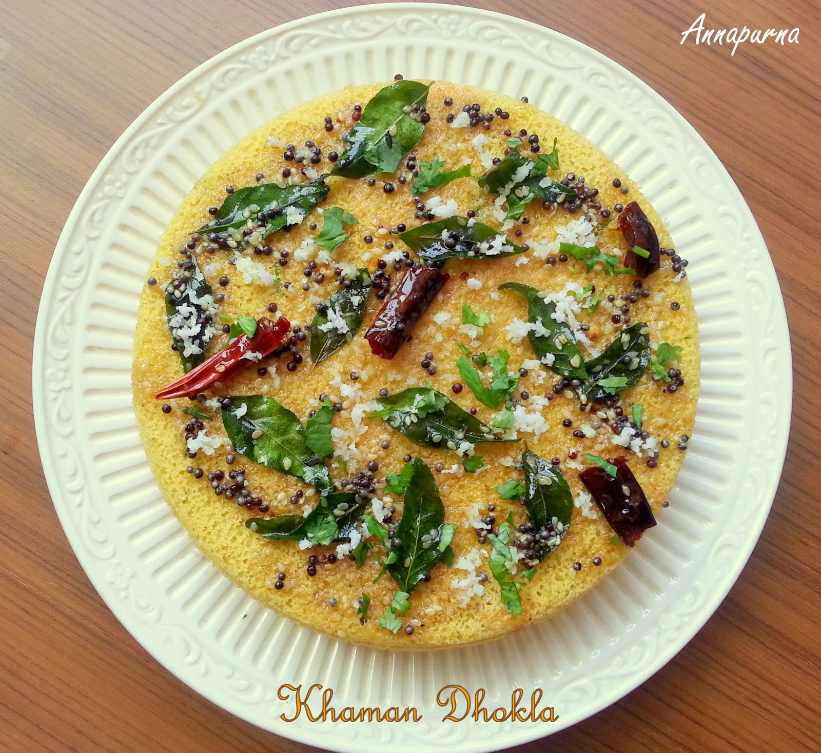 Annapurna Instant Khaman Dhokla / Gujarati Savory Steamed Cake Recipe