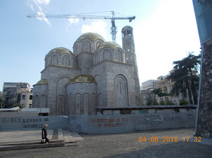 Grand Macedonian Orthodox Church under construction next to "Mother Teresa Memorial House" .
