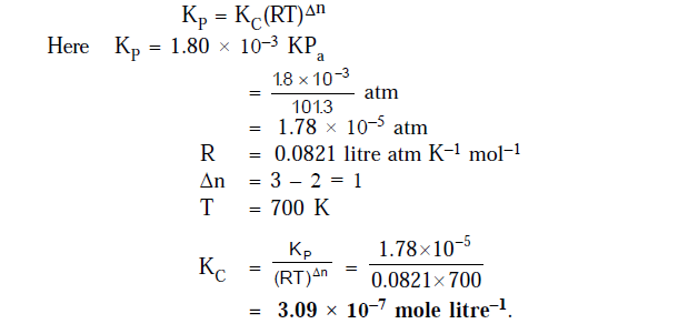 converting between kp and kc