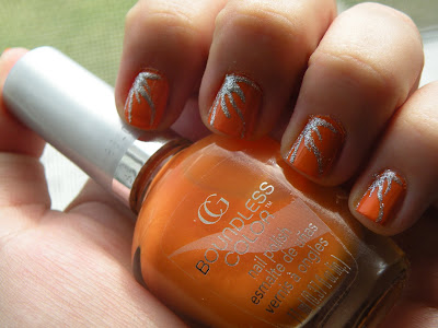 Laura's Nail Art: orange nails.