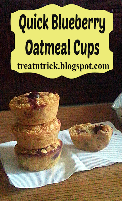 Quick Blueberry Oatmeal Cups Recipe @ treatntrick.blogspot.com