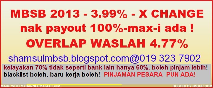 Promosi Pinjaman Peribadi MBSB  Pinjaman Pesara 2013 