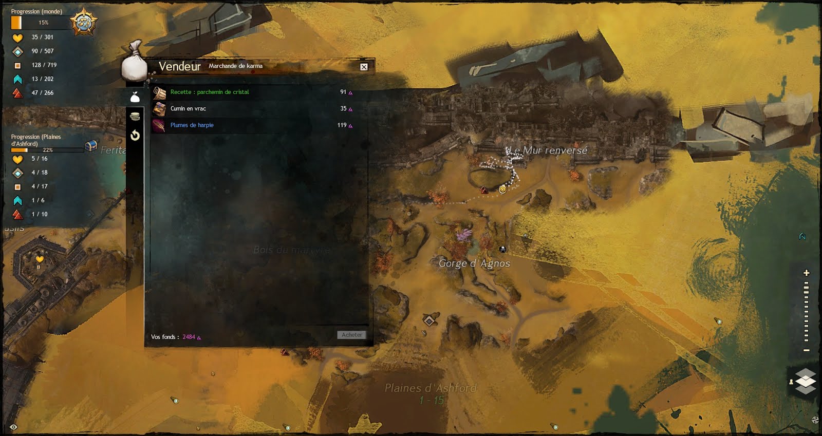 Découvre Guild Wars II Les PNJ de la cuisine cumin