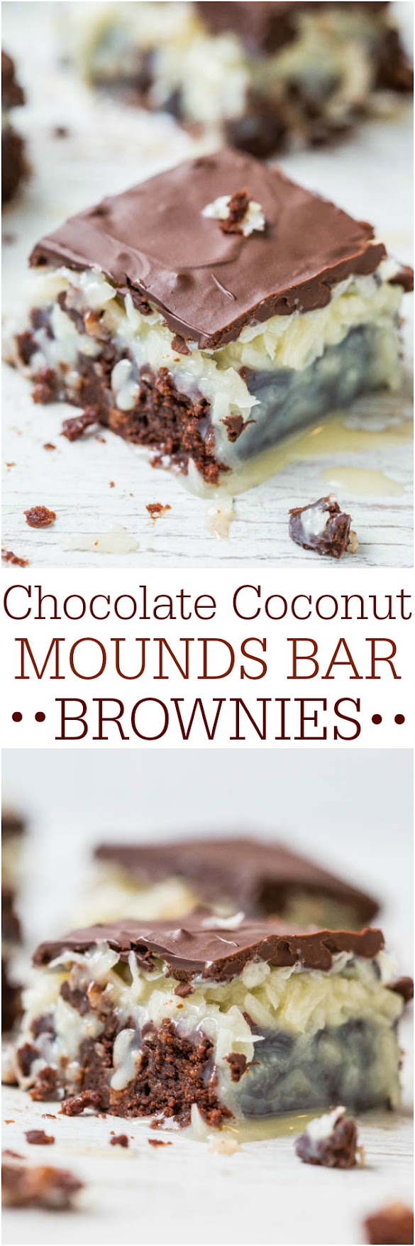 Chocolate Coconut Mounds Bar Brownies