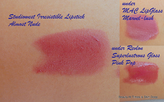 Studiowest Irresistible Lipstick Almost Nude 602 swatches